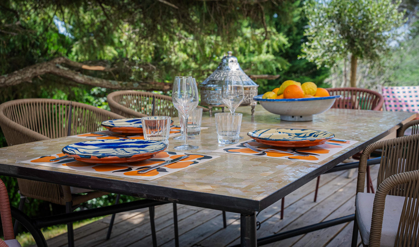 La table Bij, zellige beige, 12 personnes