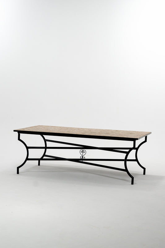 La table Bij, zellige beige, 12 personnes