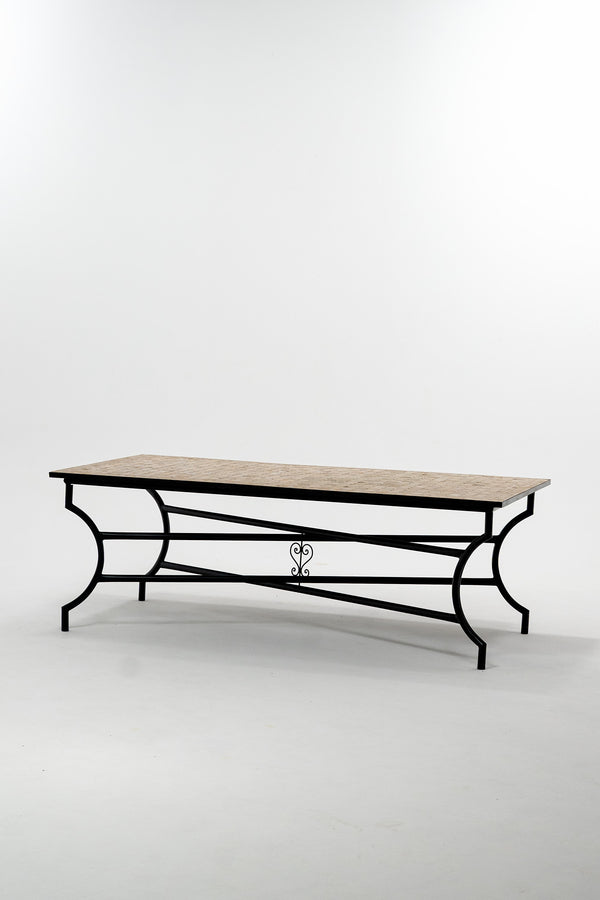 La table Bij, zellige beige, 12 personnes